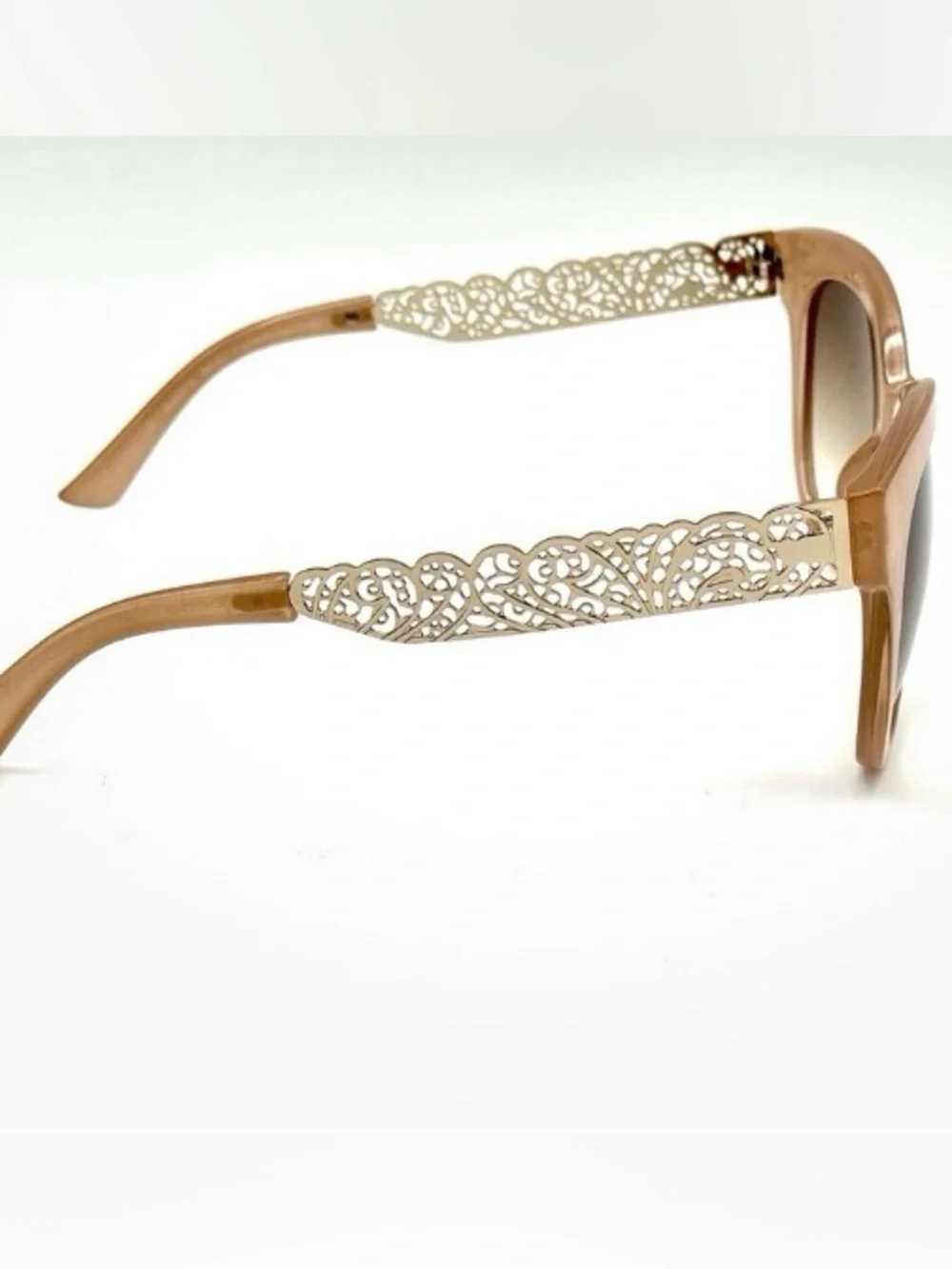 New BEBE BB7167 001 Taupe & Silver PEACEFUL Sunglasses